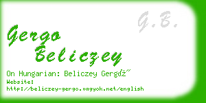 gergo beliczey business card